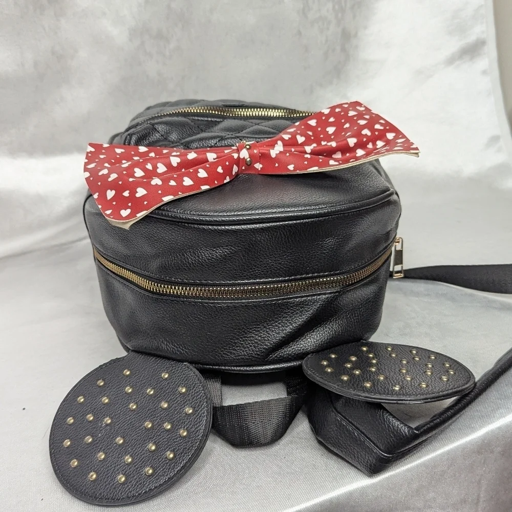 Disney Minnie Mouse Backpack Black with Red Bow by Olivia Miller NO OFFERS‎